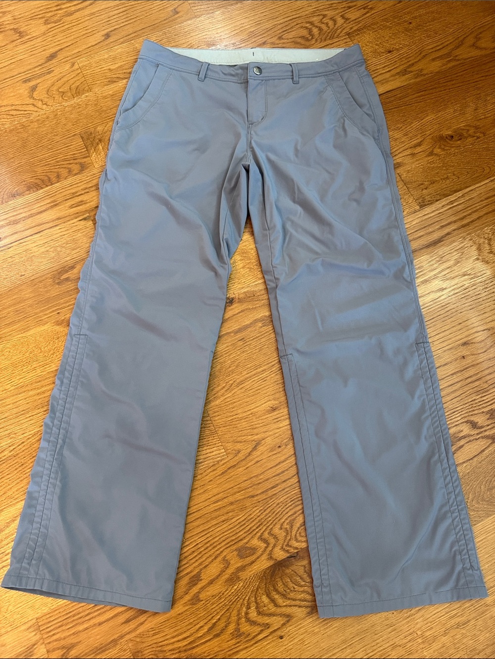 REI Women’s 12 Petite Gray Stretch Hiking Pants Adjustable Leg